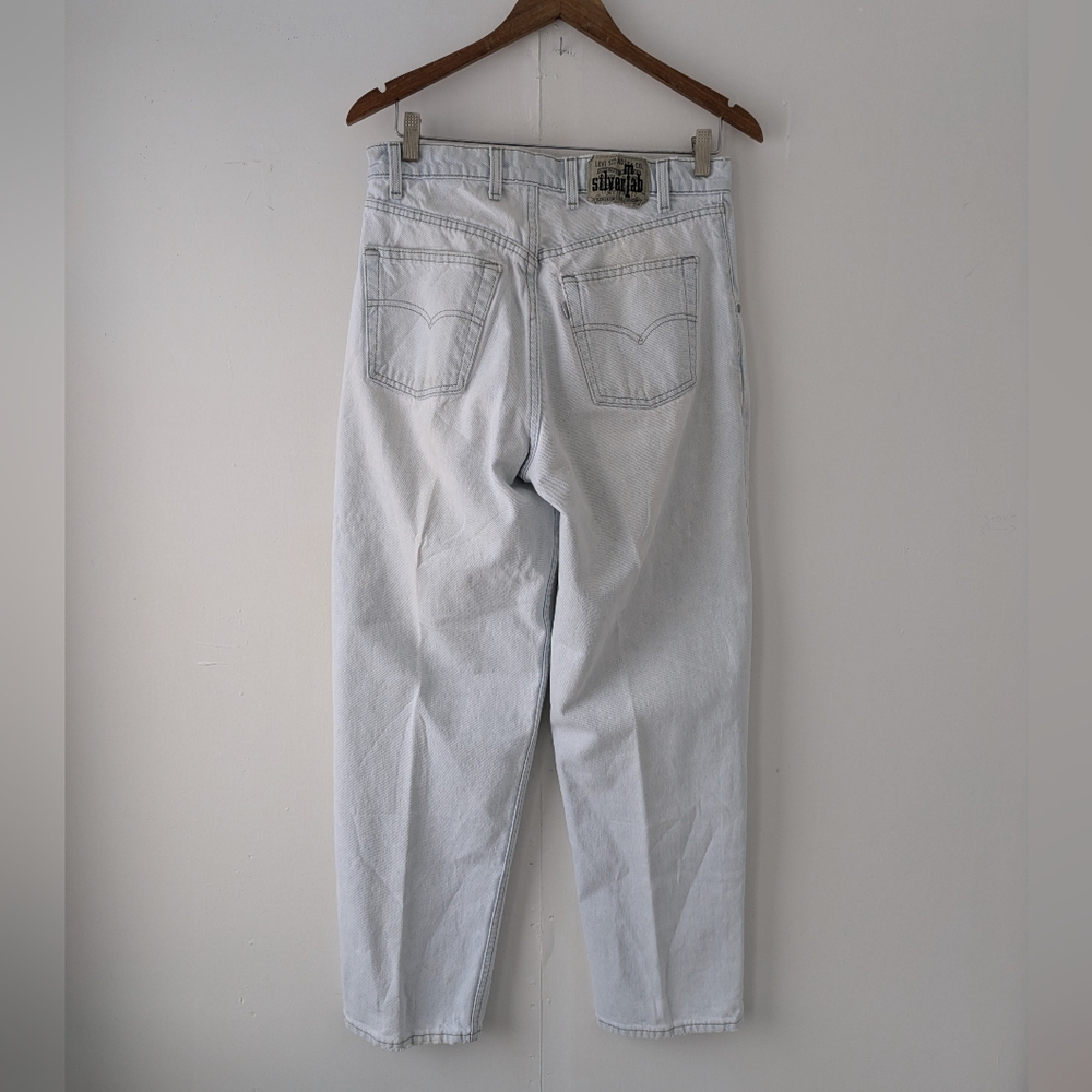 Vintage 90's Levi’s Silver Tab Baggy Fit Jeans - MADE IN USA Size 32 - Fits 30 - Picture 6 of 15